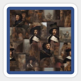 Rembrandt Paintings Mashup Sticker